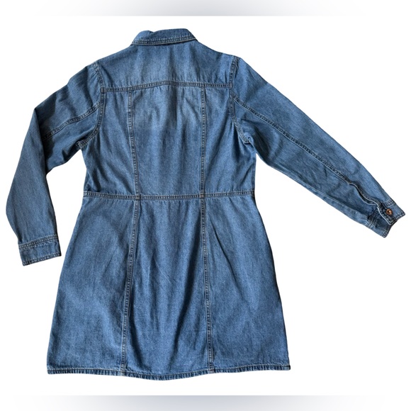 Frye - Women’s Button Down Denim Shirt Dress (EUC) Size: L - Picture 3 of 12